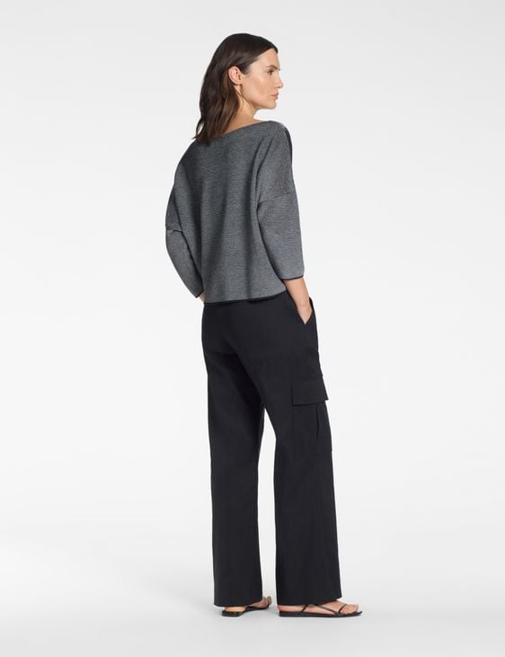 Sarah Pacini Boatneck sweater – jacquard