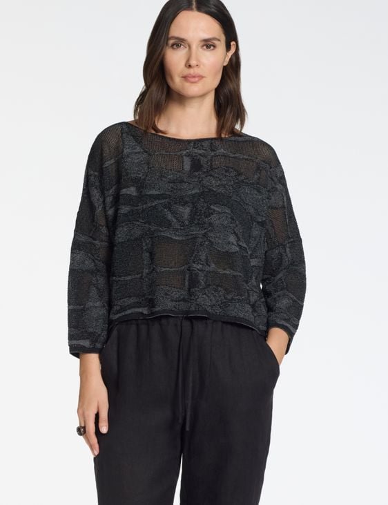 Sarah Pacini Pull oversize – jacquard bicolore