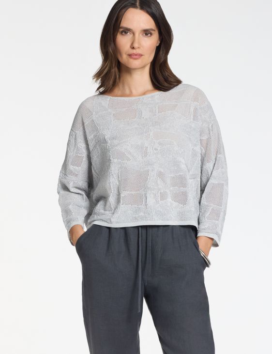 Sarah Pacini Pull oversize – jacquard bicolore