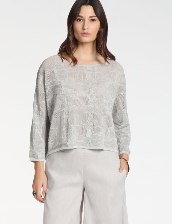 Sarah Pacini Pull oversize – jacquard bicolore
