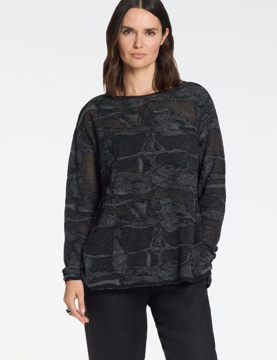Sarah Pacini Casual trui – tweekleurig jacquard