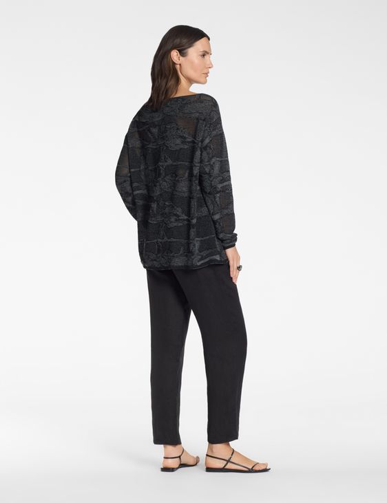Sarah Pacini Casual trui – tweekleurig jacquard