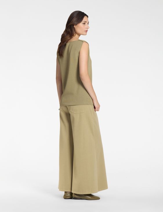 Sarah Pacini Pull sans manches – jacquard floral
