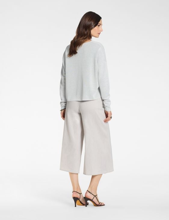 Sarah Pacini Trui met ronde hals – bloemrijk jacquard