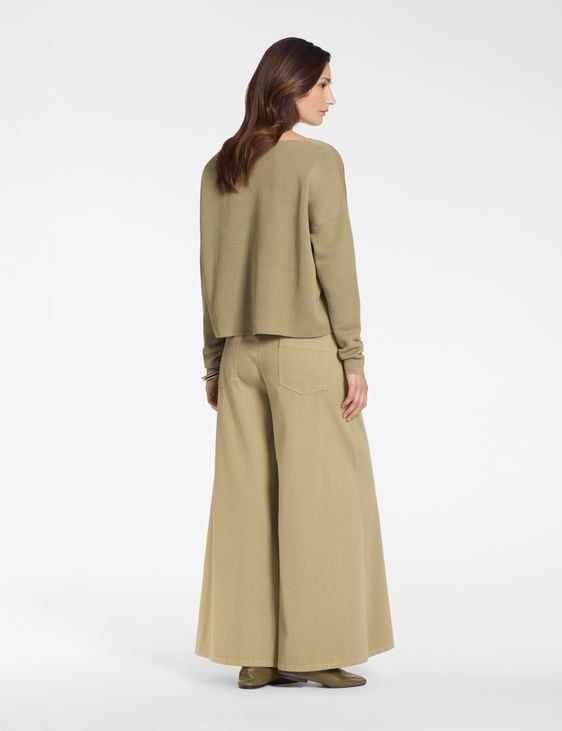 Sarah Pacini Crew neck sweater – floral jacquard