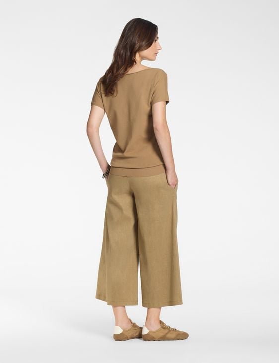 Sarah Pacini Short-sleeve sweater – 3d lace