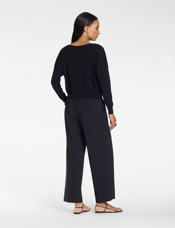 Sarah Pacini Kurzer Pullover – 3D-Spitze
