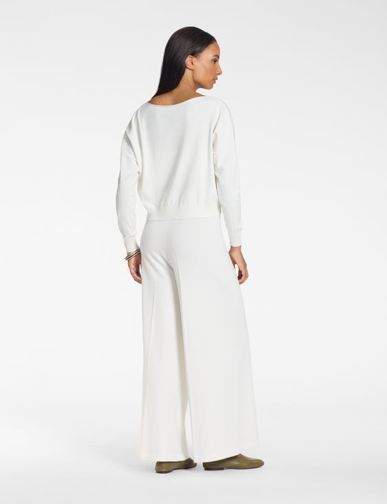 Sarah Pacini Cropped sweater – 3d lace