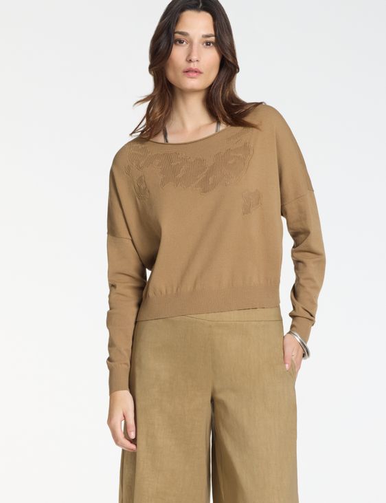 Sarah Pacini Pull court – dentelle 3D