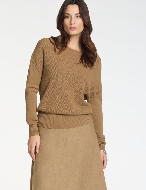 Sarah Pacini Trui met boothals – naadloos