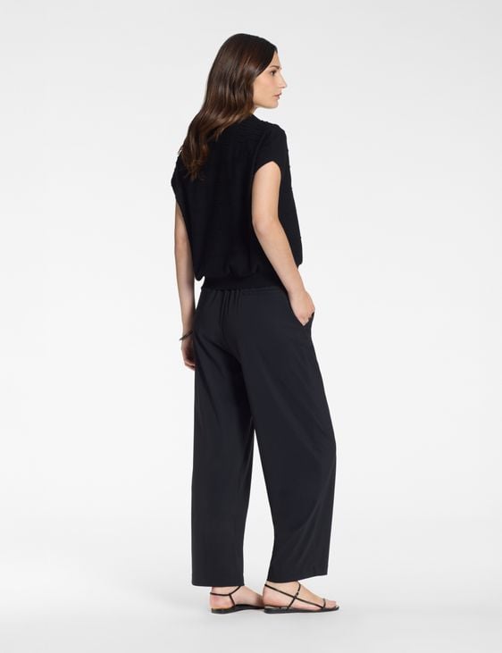 Sarah Pacini Knit polo – irregular ribbing