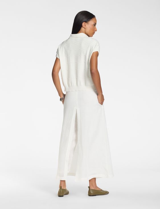 Sarah Pacini Knit polo – irregular ribbing