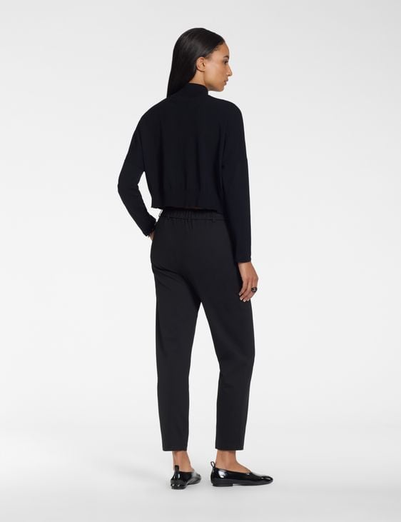 Sarah Pacini Oversize Strickjacke mit Reißverschluss – kontrastierendes Intarsia