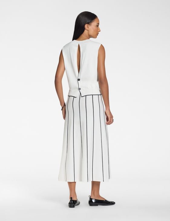 Sarah Pacini Ärmelloser Pullover – Besatz