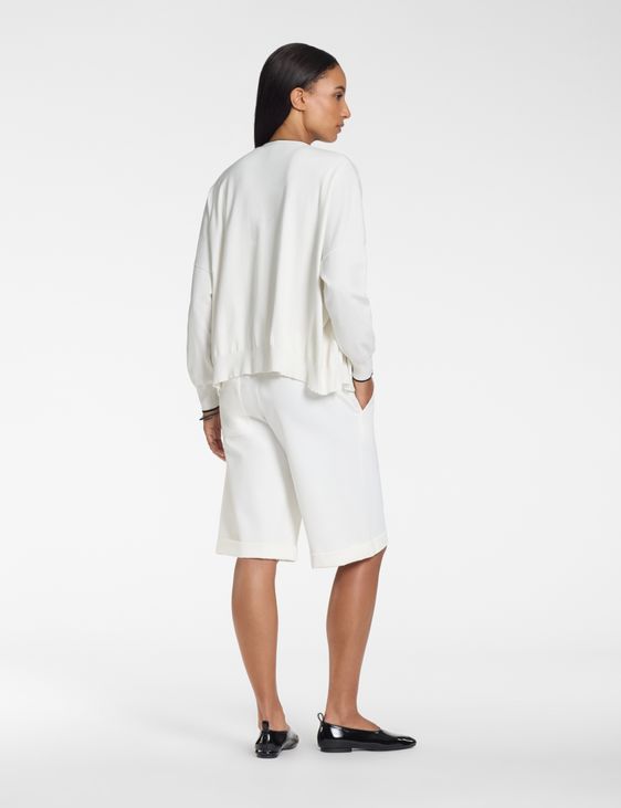Sarah Pacini Oversized cardigan – contrast trim