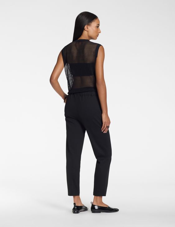 Sarah Pacini Crewneck sweater – mesh effect