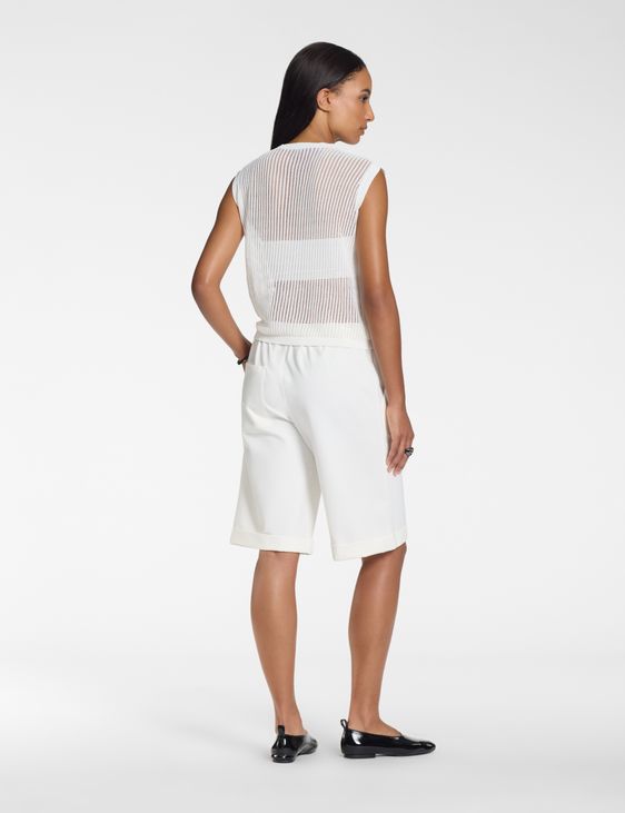 Sarah Pacini Crewneck sweater – mesh effect