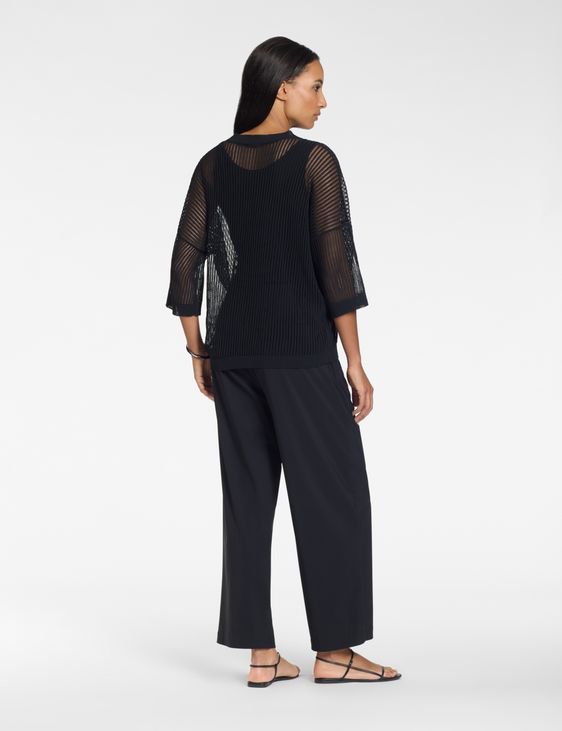 Sarah Pacini Oversized sweater – mesh effect