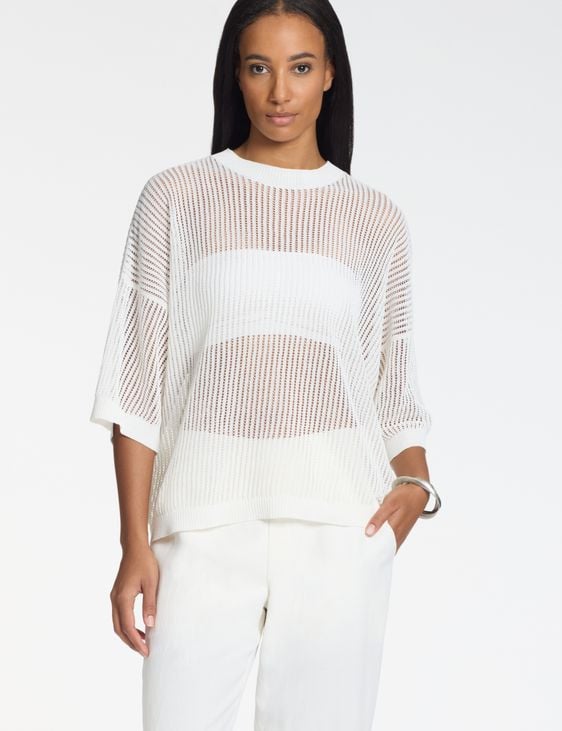 Sarah Pacini Oversized sweater – mesh effect