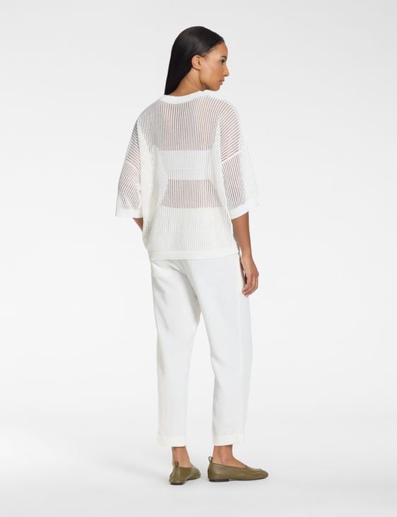 Sarah Pacini Oversized sweater – mesh effect