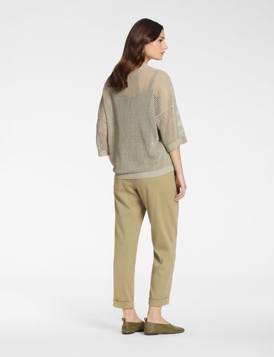 Sarah Pacini Oversized sweater – mesh effect