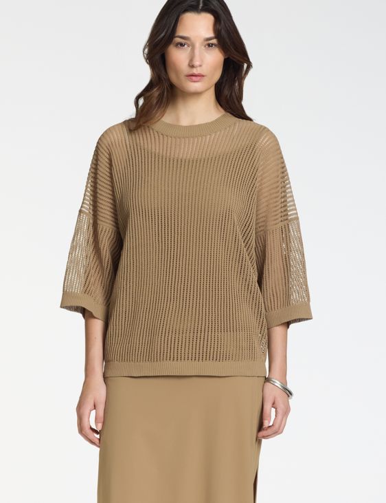 Sarah Pacini Pull oversize – effet résille