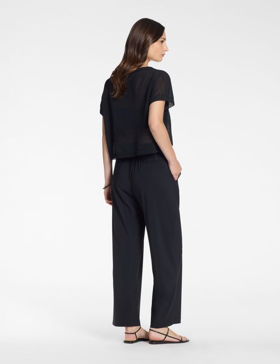 Sarah Pacini Cropped sweater – ribbed details