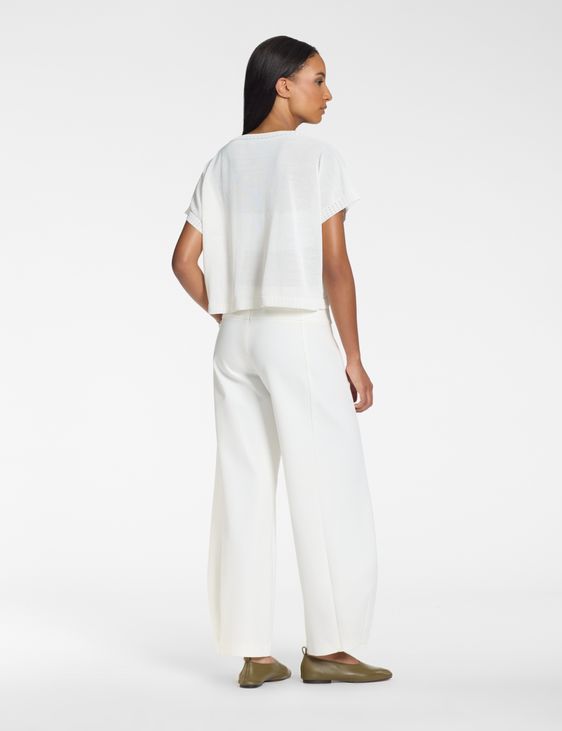 Sarah Pacini Cropped sweater – ribbed details