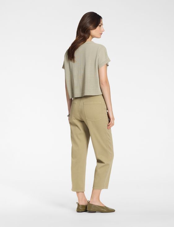Sarah Pacini Cropped sweater – ribbed details