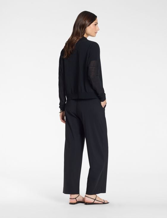 Sarah Pacini Zipped cardigan – ribbed details