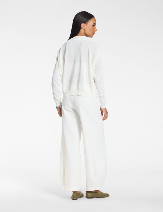 Sarah Pacini Zipped cardigan – ribbed details