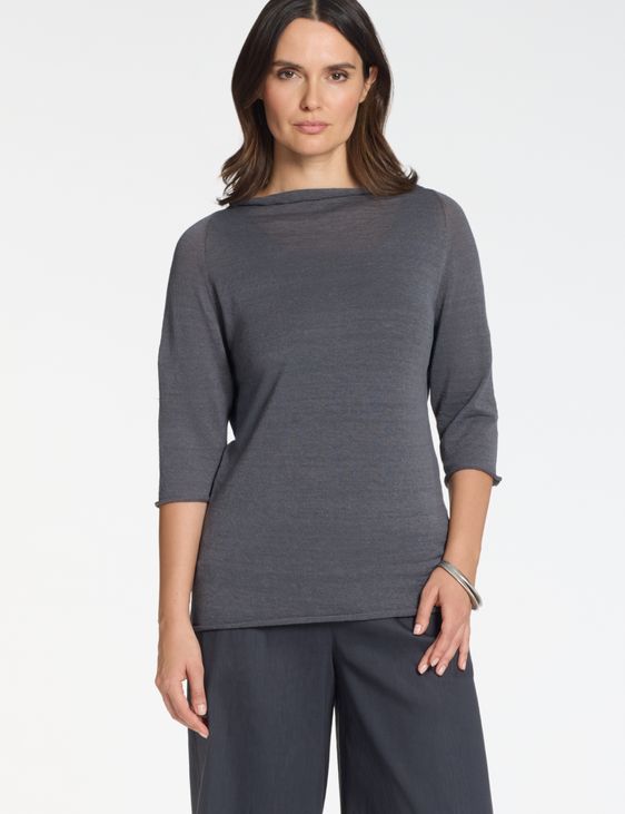 Sarah Pacini Linen sweater – asymmetrical