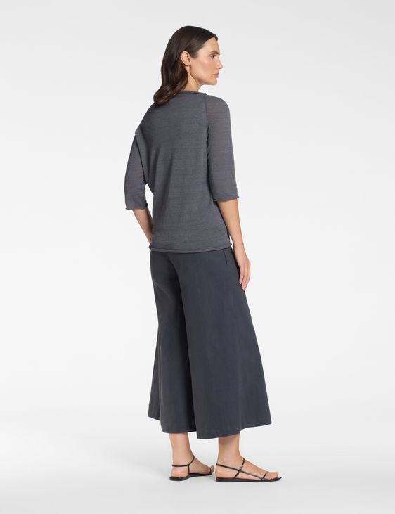 Sarah Pacini Linen sweater – asymmetrical