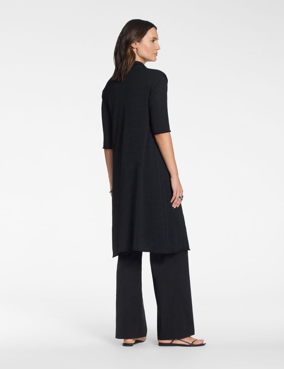 Sarah Pacini Lange mouwloze cardigan – linnen