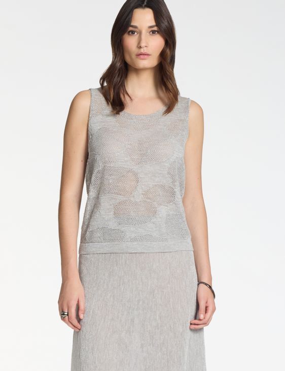 Sarah Pacini Linen sweater – cotton flowers