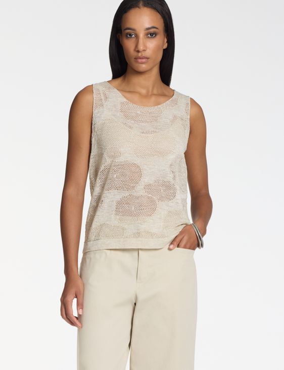 Sarah Pacini Linen sweater – cotton flowers