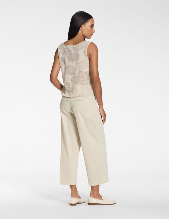 Sarah Pacini Linen sweater – cotton flowers