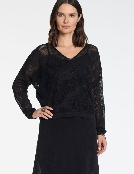 Sarah Pacini V-neck sweater – cotton flowers