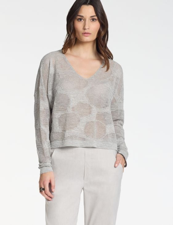 Sarah Pacini V-neck sweater – cotton flowers