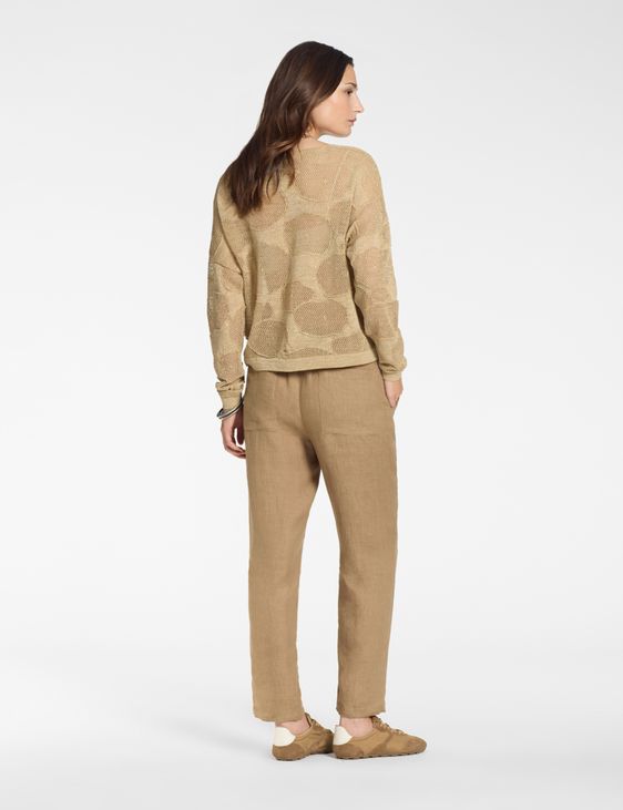 Sarah Pacini Pull col V – fleurs de coton