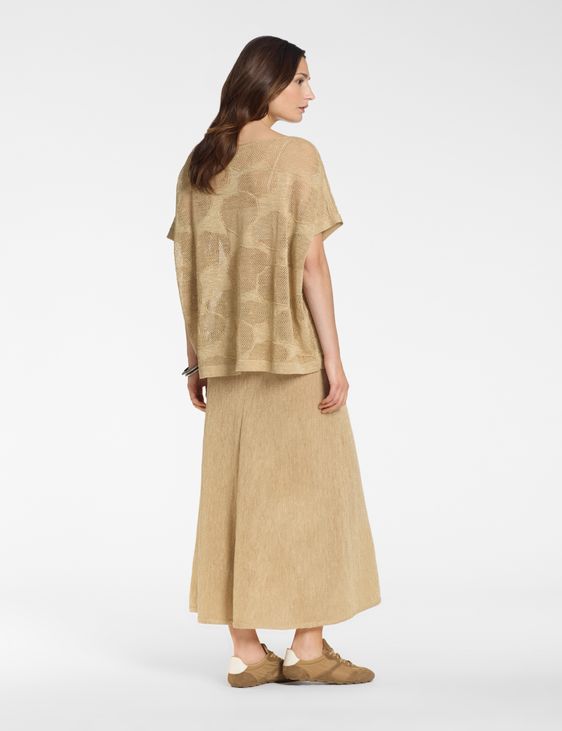Sarah Pacini Oversized linnen trui – katoenen bloemen