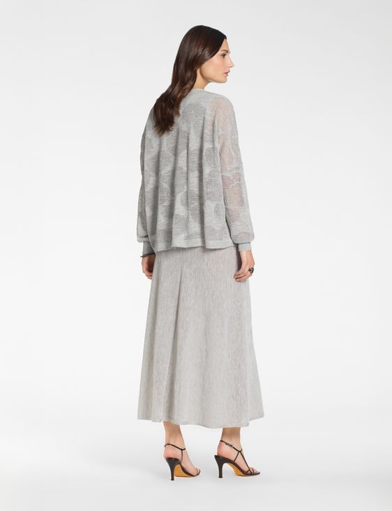 Sarah Pacini Oversized linen cardigan – cotton flowers