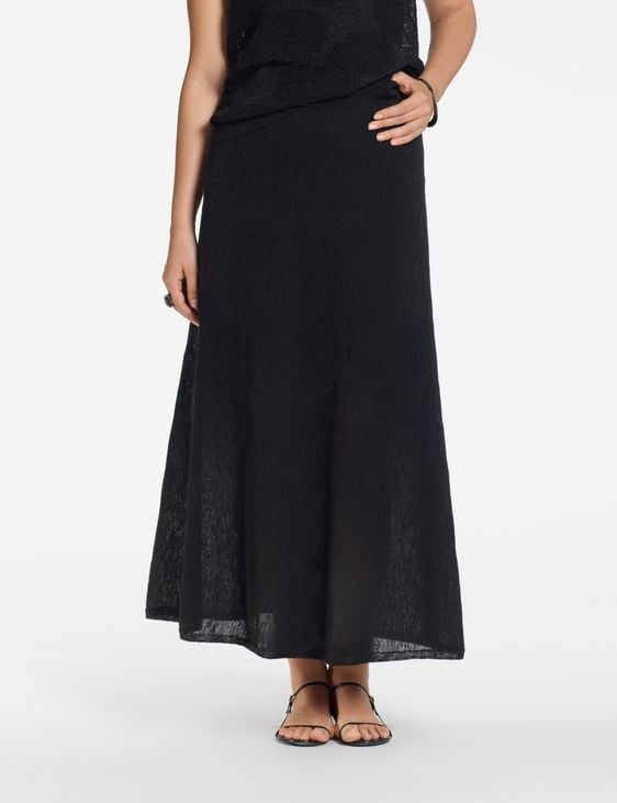 Sarah Pacini Long skirt – iridescent knit