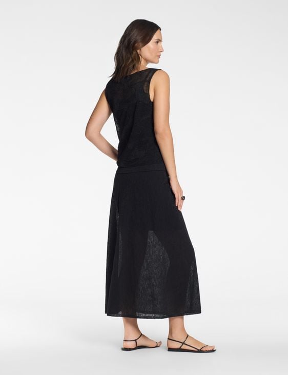 Sarah Pacini Long skirt – iridescent knit
