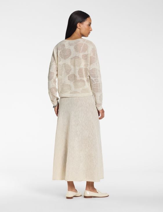 Sarah Pacini Long skirt – iridescent knit