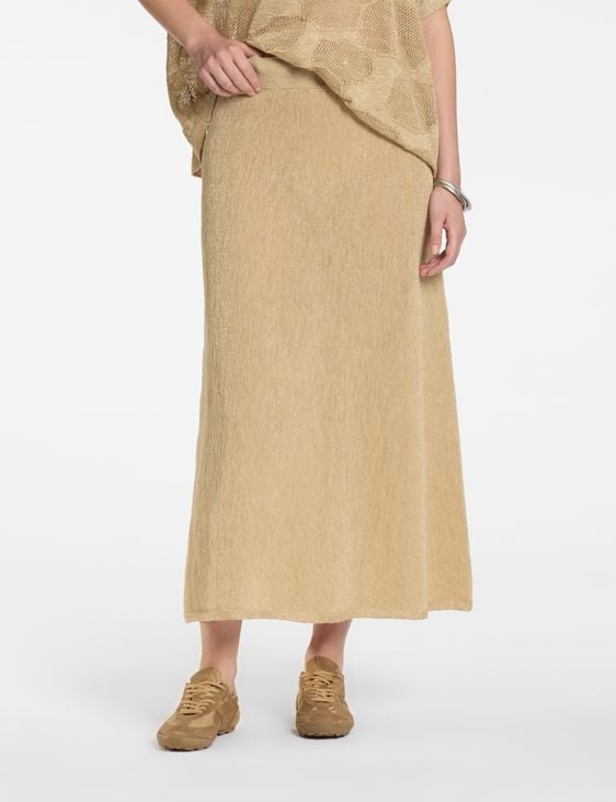Sarah Pacini Long skirt – iridescent knit