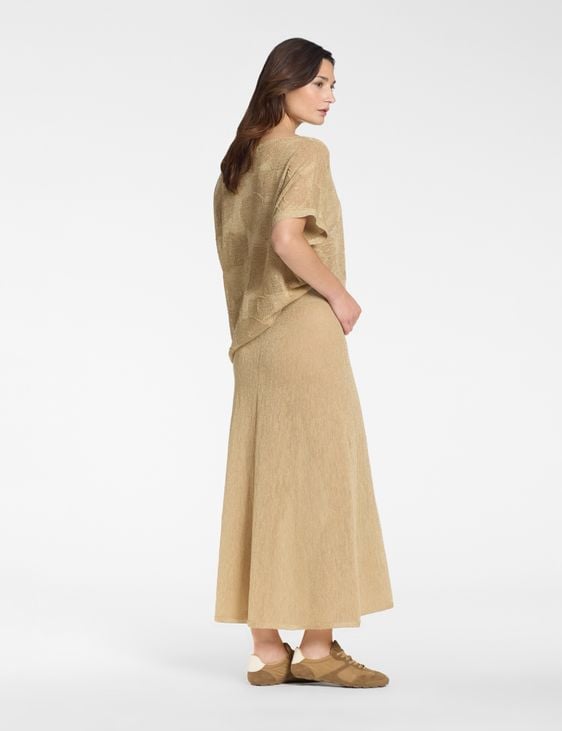 Sarah Pacini Long skirt – iridescent knit