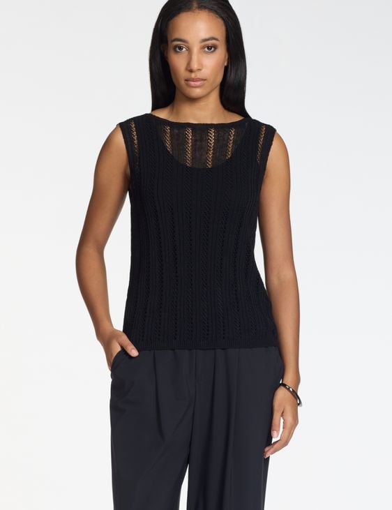Sarah Pacini Sleeveless sweater – openwork