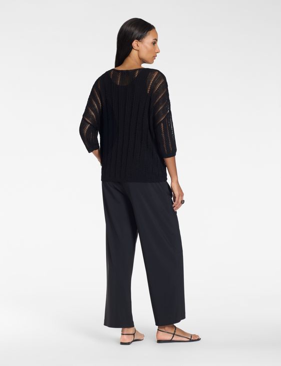 Sarah Pacini Openwork sweater – 3/4 sleeves