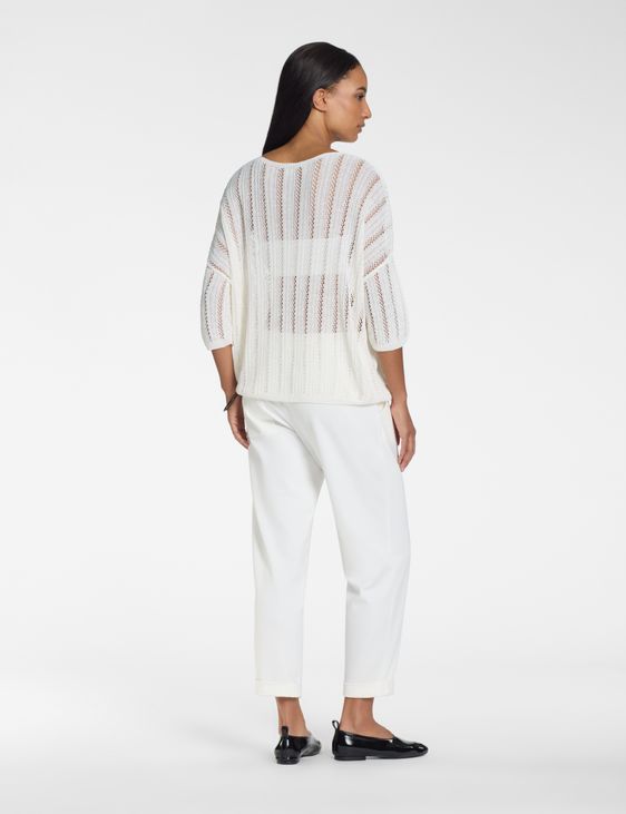 Sarah Pacini Openwork sweater – 3/4 sleeves